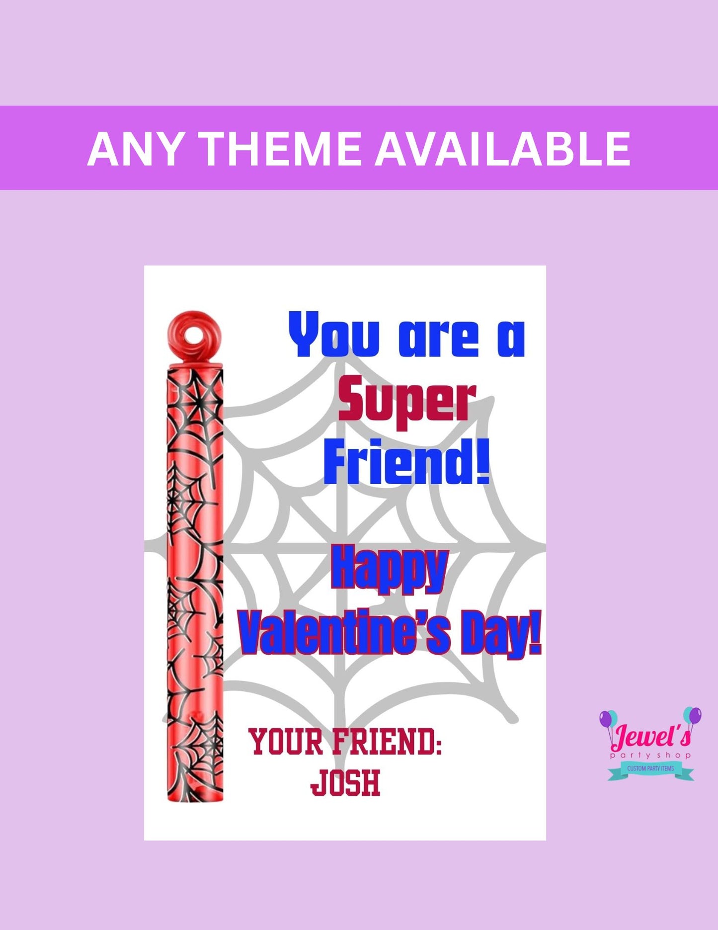 Custom Valentine's Day Bubble Wand Card!