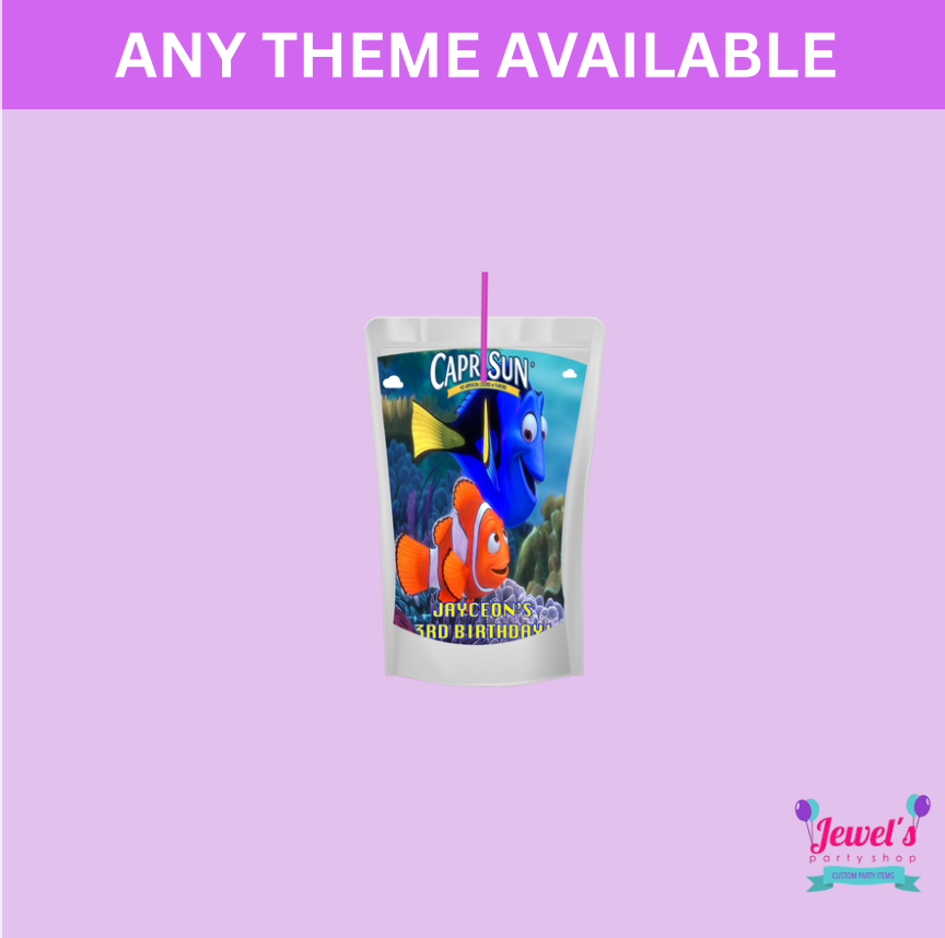 Finding Nemo Juice , Printed and Shipped! Juice Labels! Finding Nemo Party!