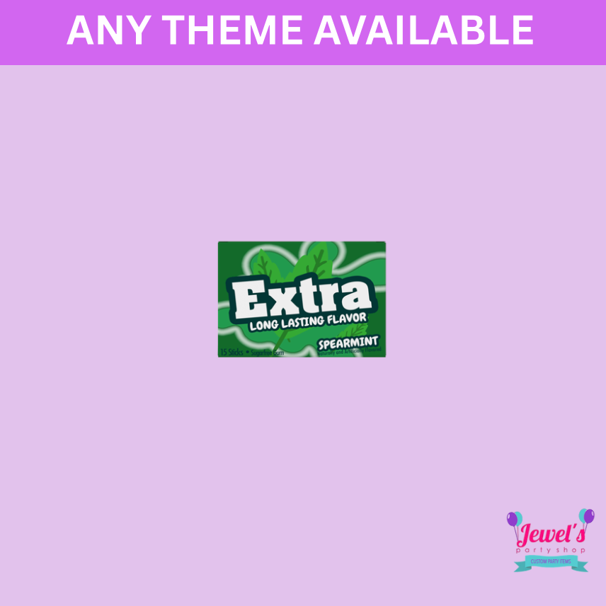 Custom Gum box, Digital, Labels Shipped or Local Pickup! Custom Gum box Labels! Custom Party Favors!