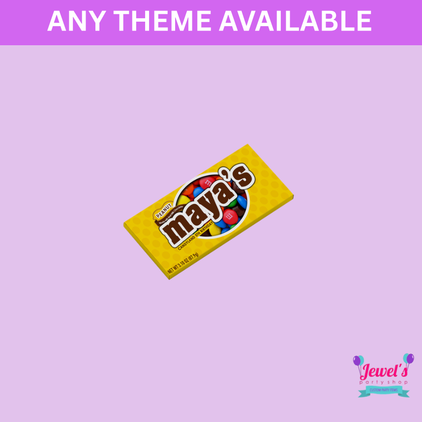 Custom Peanut Chocolate box, Printed and Shipped! Custom Peanut Milk Chocolate box Labels! Event Favors!
