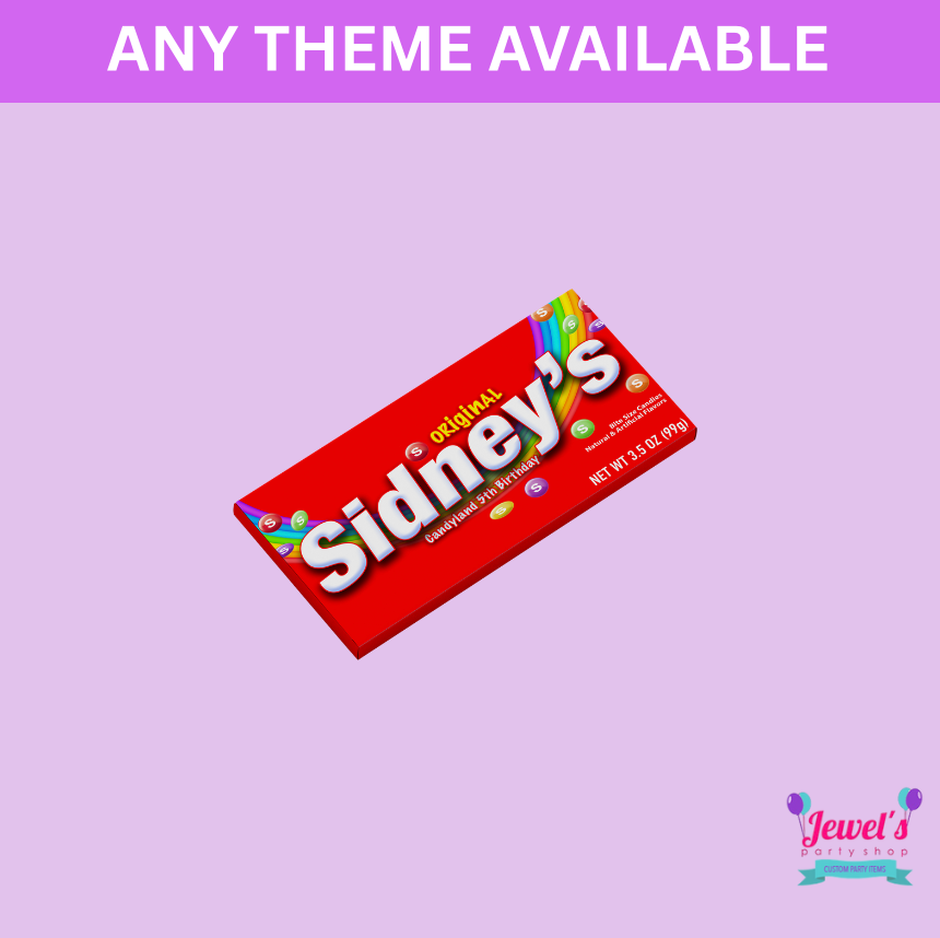 Custom Rainbow candy box, Printed and Shipped! Custom Rainbow candy box Labels! Event Favors!