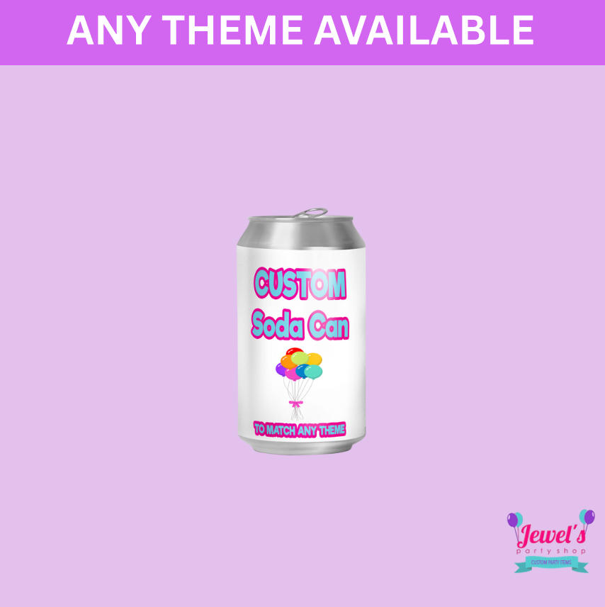 Can Soda Wrappers, Printed and Shipped! Custom Gift Can Soda Wrappers! Custom Soda Can Wrappers!