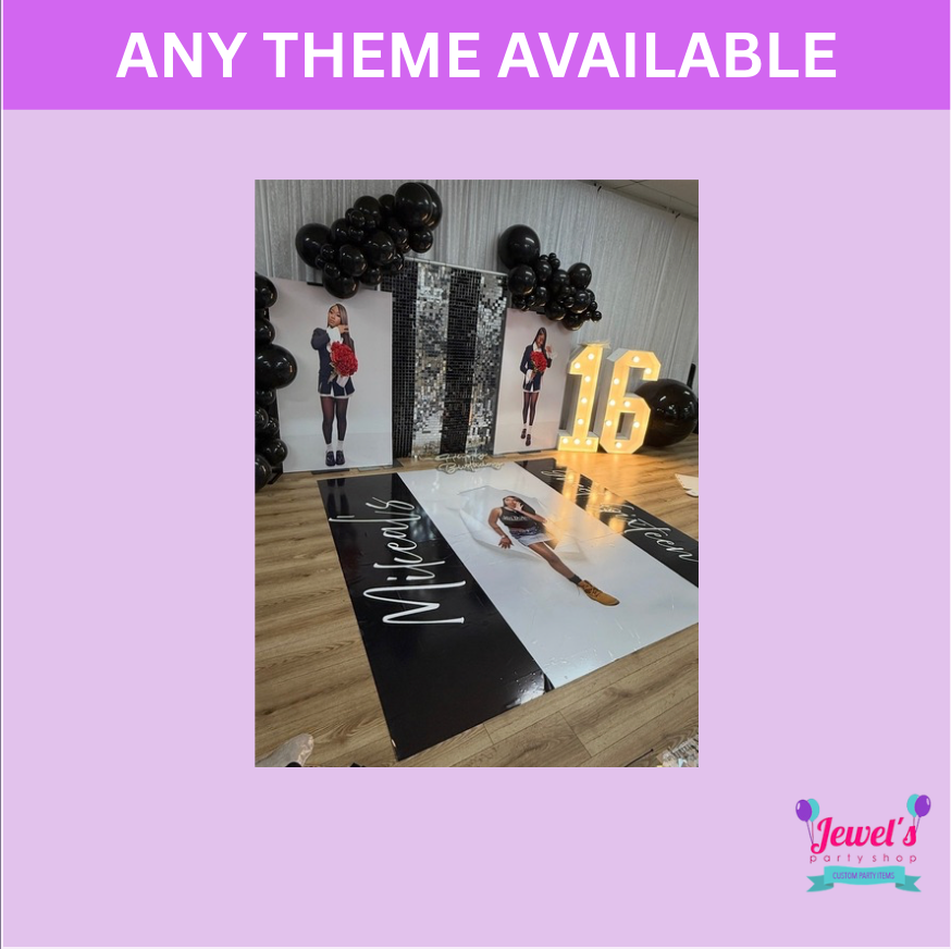 Party Package 1-Photo Board-Floor Wrap-Welcome Sign