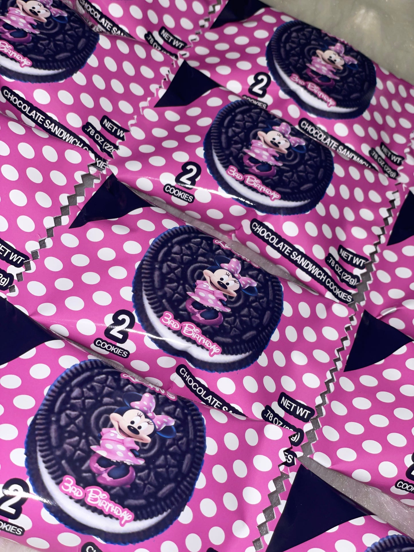 Custom 2pk Chocolate or Vanilla Cookies, Printed and Shipped! Custom 2pk Chocolate or Vanilla Cookies wrappers! Event Favors!