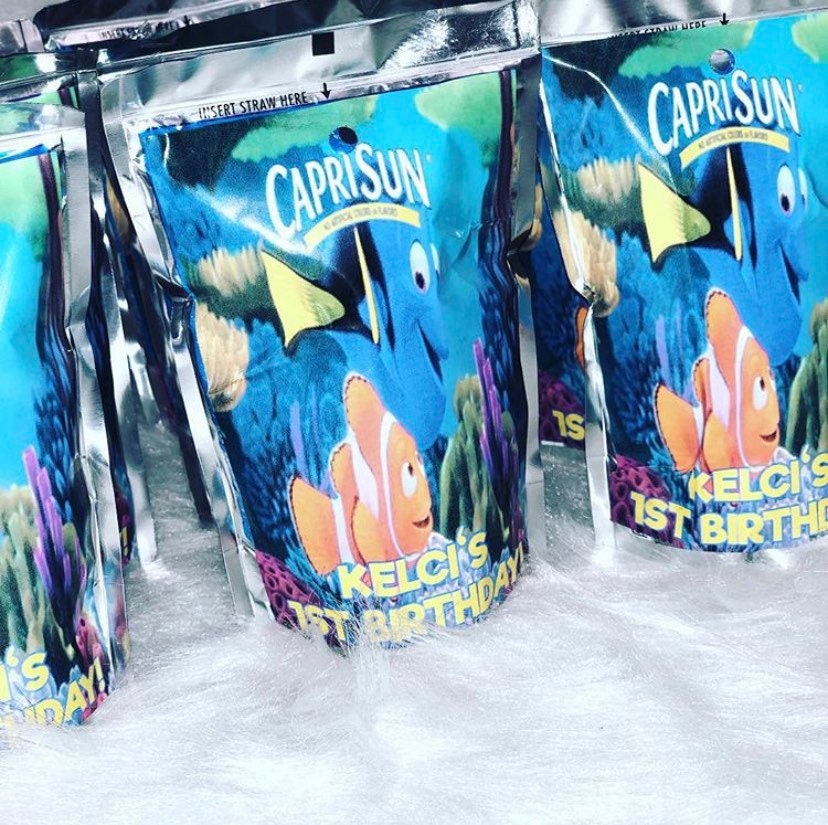 Finding Nemo Juice , Printed and Shipped! Juice Labels! Finding Nemo Party!