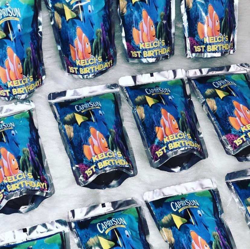 Finding Nemo Juice , Printed and Shipped! Juice Labels! Finding Nemo Party!