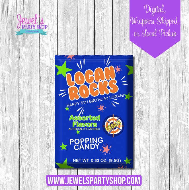 Target Battle zone Custom Pop Rocks Candy, Printed and Shipped! Custom Pop Rocks Candy Wrappers!