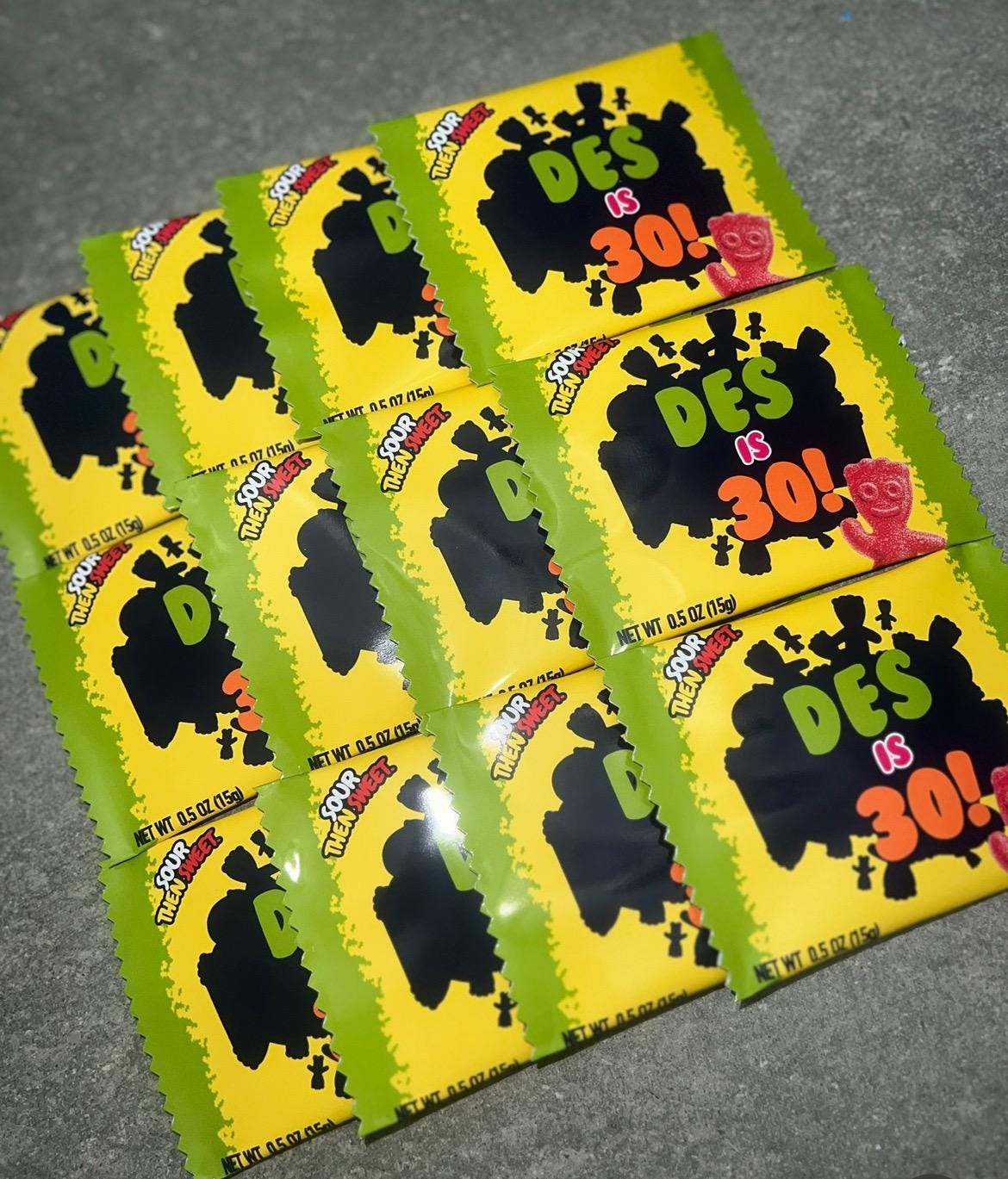 CANVA Custom Mini Sour Candy DIGITAL template, INSTANT! Custom Mini Sour Candy Wrappers! Custom Party Favors!