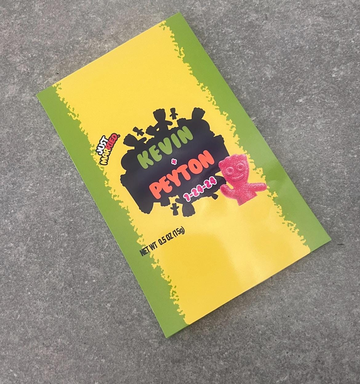CANVA Custom Mini Sour Candy DIGITAL template, INSTANT! Custom Mini Sour Candy Wrappers! Custom Party Favors!