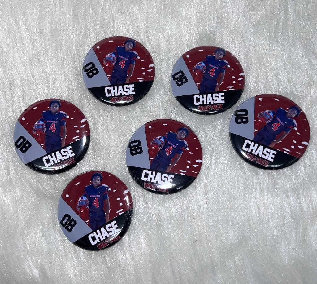 Custom Celebration Pin Buttons, Shipped! Custom Event Pin Buttons! Custom Theme Pin Buttons!