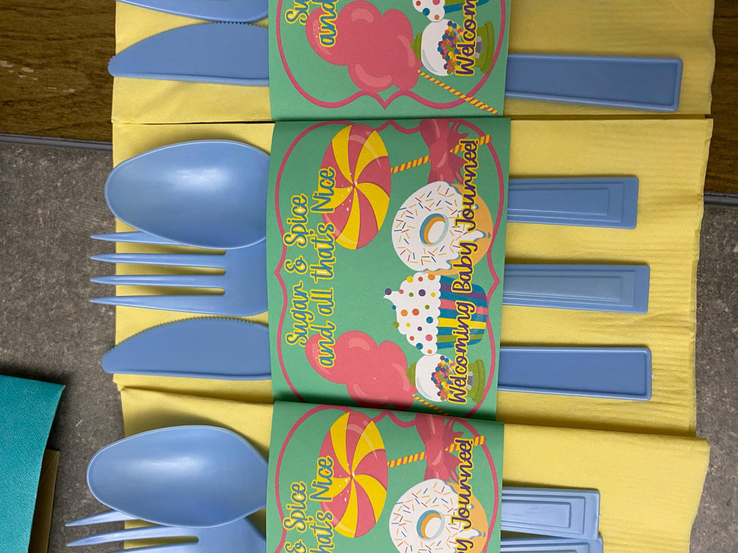 Custom Napkin Rings, Printed and Shipped! Custom Utensil Wrappers! Spiderman Party!