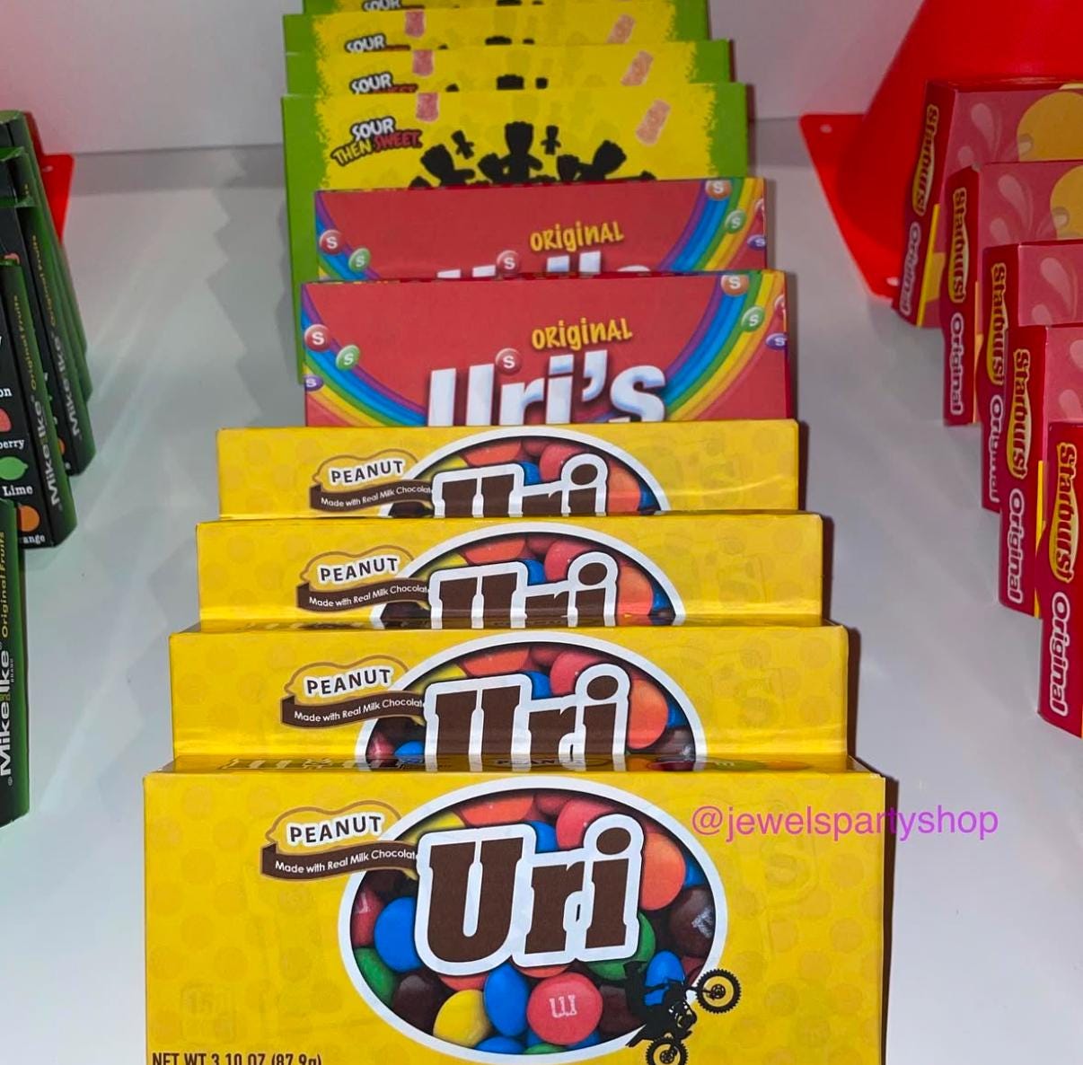 Custom Rainbow candy box, Printed and Shipped! Custom Rainbow candy box Labels! Event Favors!