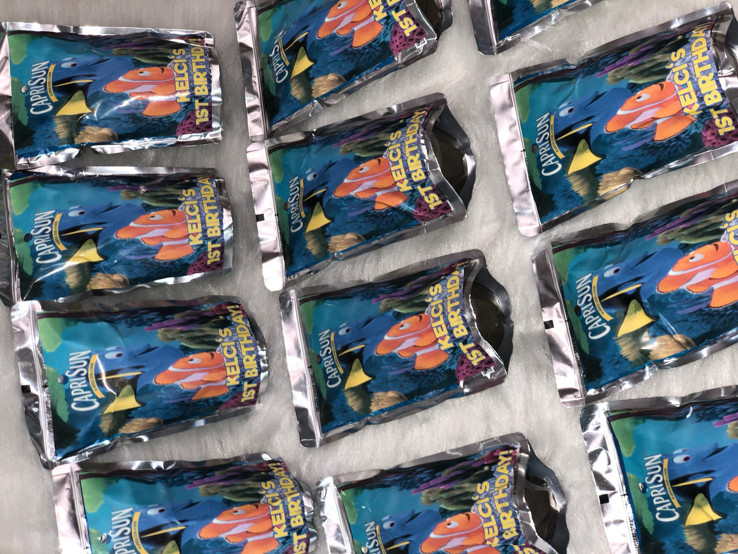 Custom Juice Pouch , Printed and Shipped! Juice Labels! Custom Favors!