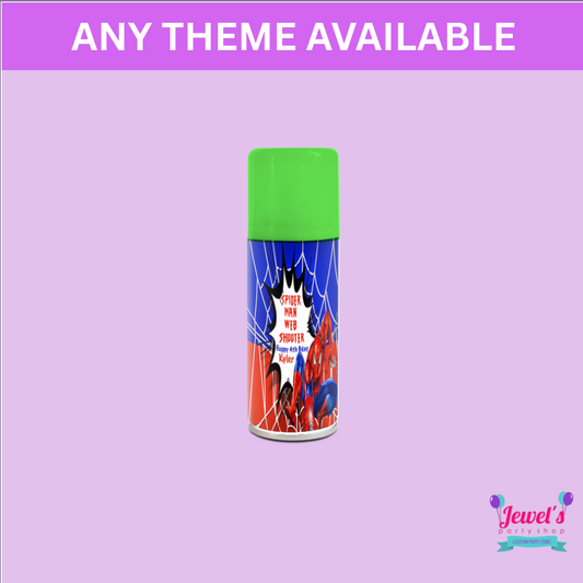 Spiderman Custom Silly String, Digital, Labels Shipped or Local Pickup! Custom Silly String Labels! Spiderman Party Favors!