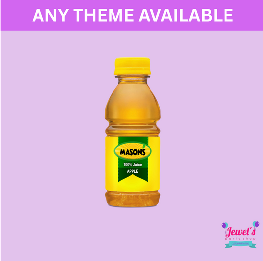 Custom Apple Juice Label, Printed and Shipped! Custom Apple Juice Labels! Custom Construction Party Favors!