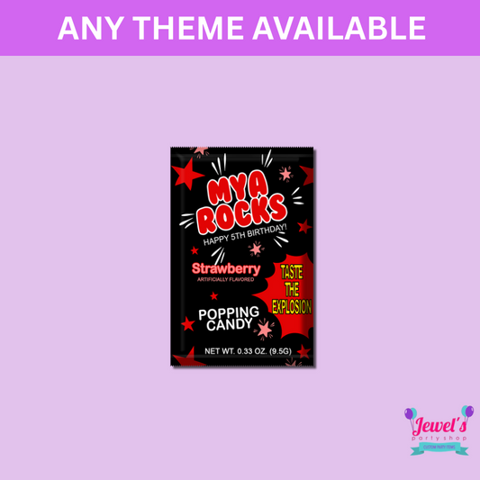 Custom Pop Rocks Candy, Printed and Shipped! Custom Pop Rocks Candy Wrappers!
