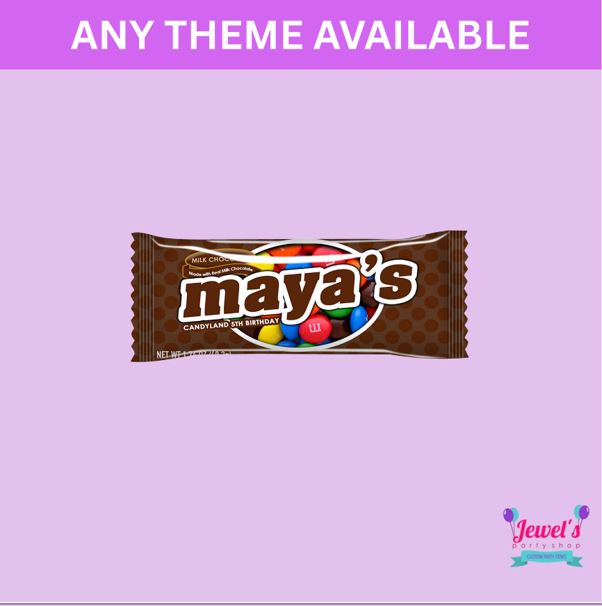 Custom Chocolate bag, Printed and Shipped! Custom Milk Chocolate bag Labels! Event Favors!