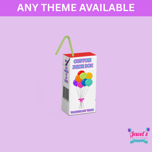 Custom Juice Box, Printed and Shipped! Custom Juice Box Labels! Custom Party Favors!