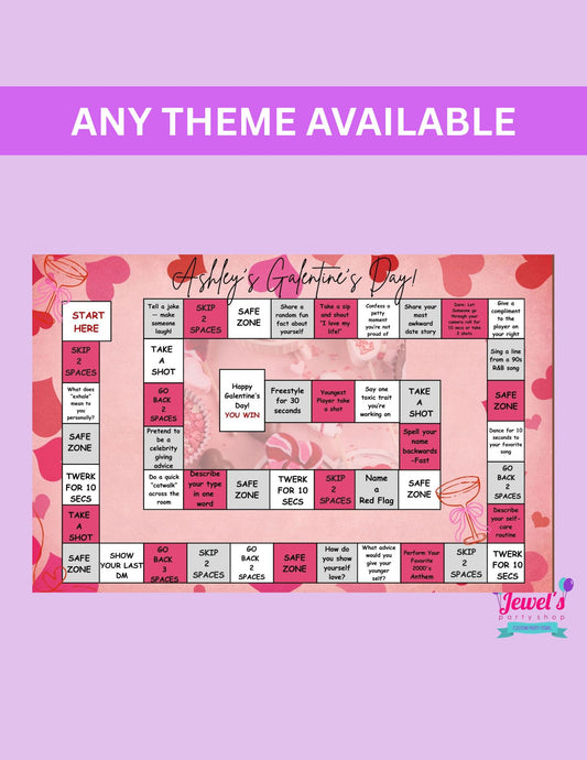 Custom Valentine's Day Game Board