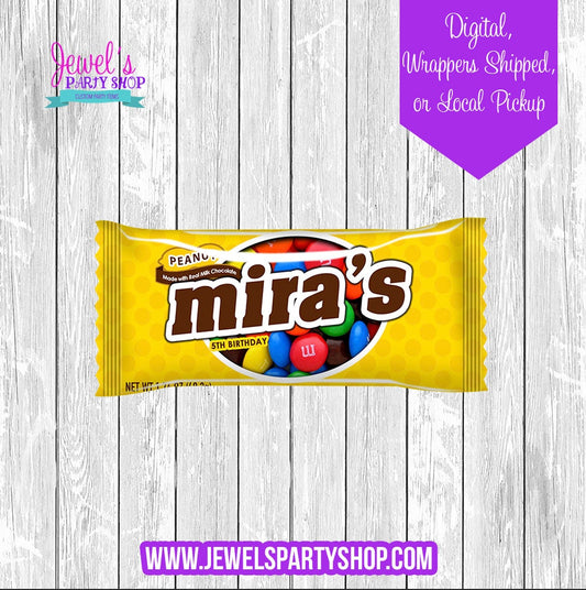 Custom Peanut Chocolate bag, Printed and Shipped! Custom Peanut Milk Chocolate bag Labels! Event Favors!