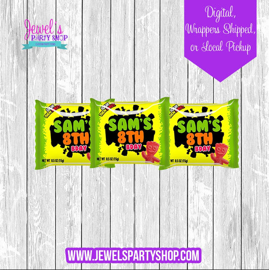 Custom Mini Sour candy bag, Printed and Shipped! Custom Mini Sour candy bag Labels! Event Favors!
