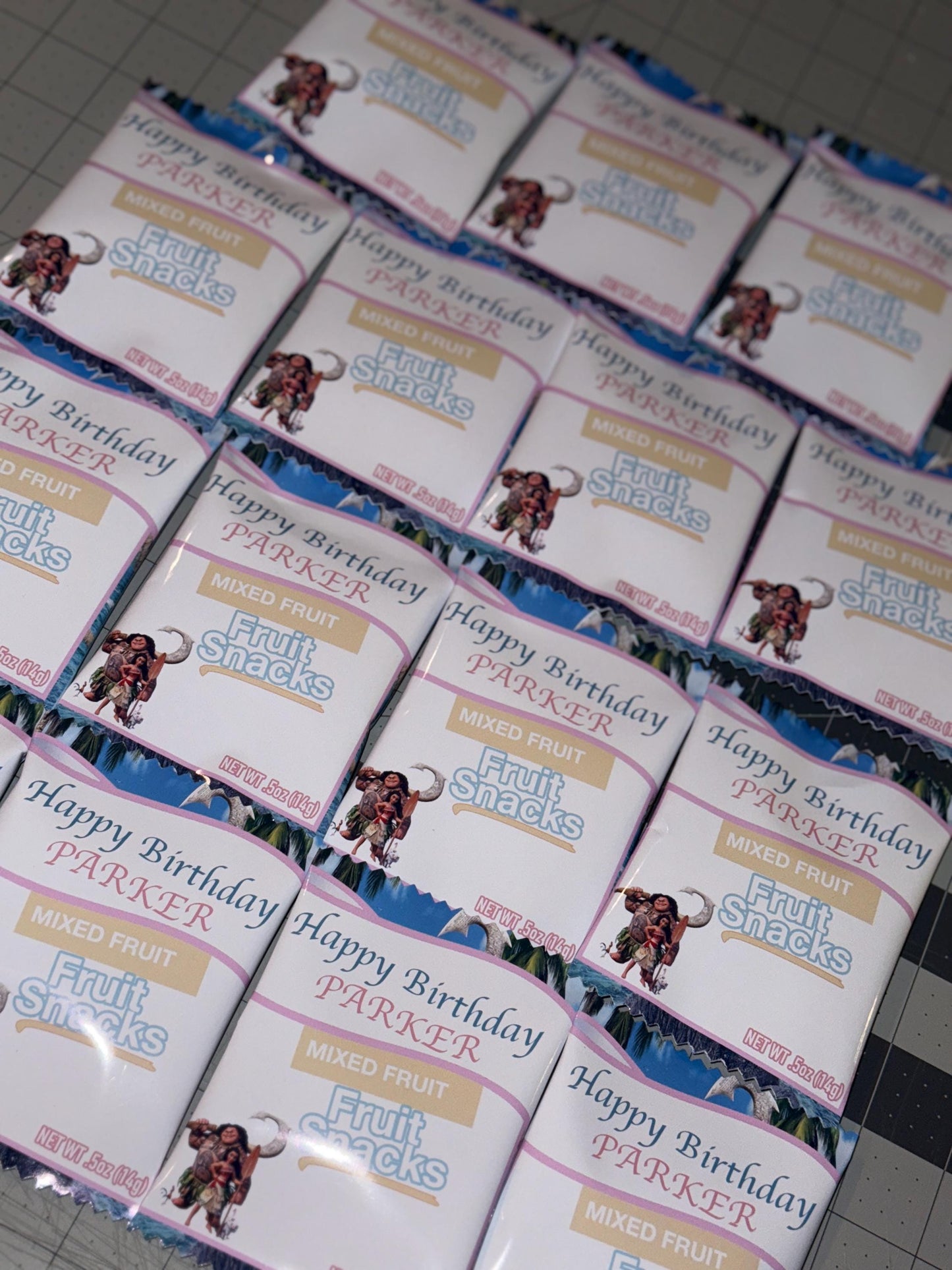 Custom Fruit Snacks, Printed and Shipped! Custom Fruit Snack Wrappers Party Favors!